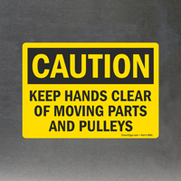 Cautionary Label for Machinery Operation