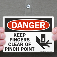 Pinch Point Safety Warning Label Set