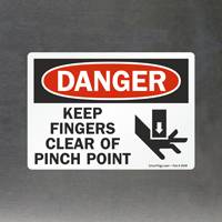 Safety Labels for Pinch Point Areas