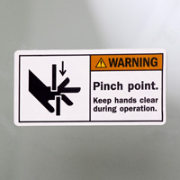 Warning Pinch Point Keep Hands Clear Labels