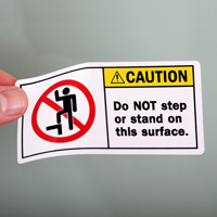 Do NOT Step Stand Surface Labels