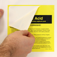 ANSI Chemical Label for Sulfuric Acid