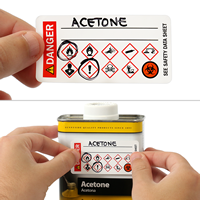 Danger, Biohazard and GHS Secondary Labels