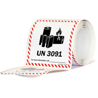 UN 3091 Battery Label