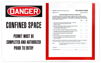 Danger Confined Space Permit Must be Completed Board