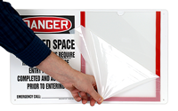 Danger Confined Space Safety Board