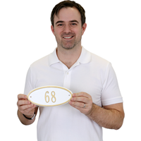 Madison Oval Petite Wall Address Plaque