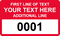 Rectangular Custom Template - Numbering