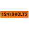 12470 Volts Marker Label, Large (2-1/4in. x 9in.)