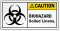 Biohazard Soiled Linens ANSI Caution Label