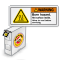 ISO Burn Hazard, Hot Surface Grab-a-Labels Dispenser Box