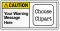Custom Text ANSI Caution Label