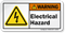 Electrical Hazard ANSI Warning Label With Electrocution Symbol