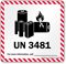 UN 3481 Lithium Battery Label