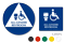 California All-Gender Restroom ISA Symbol, 2 Signs/Kit