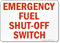 Emergency Fuel Shut Off Switch Sign
