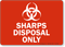 Sharps Disposal Only Biohazard Sign